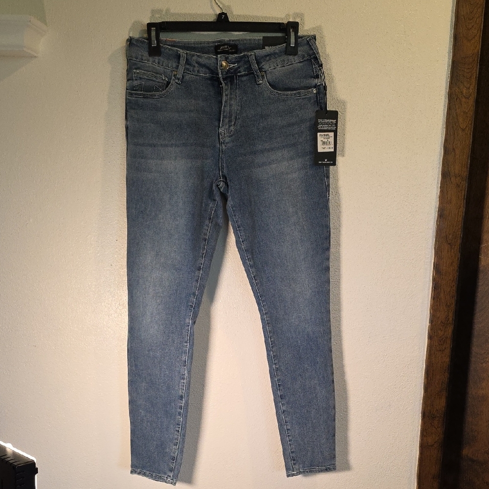 NWT True Religion Jennie Curvy Crystal Mid Rise Skinny
